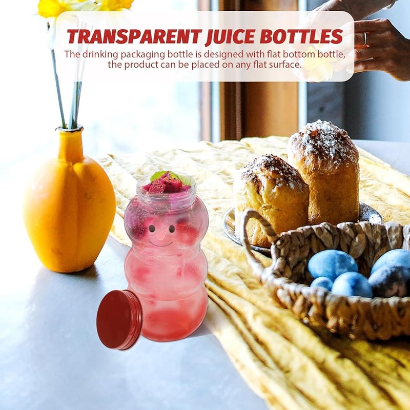 Snowman Shaped Plastic Candy Jars With Lids 10 Sets Christmas Party Food Storage Container - Image 5
